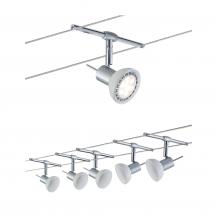 Paulmann 94136 Seilsystem Set Sheela - 5m Komplettset in chrom/opal mit 5 Spots ohne LM