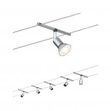 Paulmann 94145 Seilsystem Spice Salt - 5m Komplettset in Chrom mit 5 Spots ohne LM