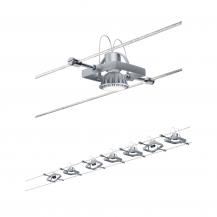Paulmann 94152 Seilsystem Set MacII - 5m Komplettset in Chrom mit 7 Spots ohne LM