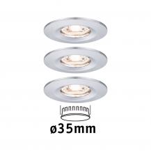 Paulmann 94303 EBL Nova mini Coin rund starr IP44 LED 3x4W 310lm Chrom/Alu
