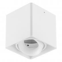 EVN 944001 Deckenanbauleuchte weiß quadratisch GU10 230 V AC drehbar und schwenkbar 20°/355° dimmbar für LED