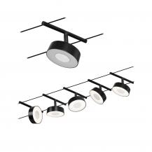 Paulmann 94479 Basisset Seilsystem Circle 5-flammig schwarz weiß DC warmweiß