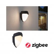 Paulmann 94516 LED Außenwandleuchte Smart Home Zigbee Ikosea IP44 Tunable Warm 4,4W Anthrazit mit Sensor