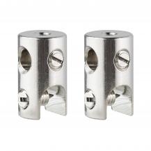 Paulmann 978019 WS L&E Seilklotz Seilsysteme 2er Pack max.150W/Stange max.300W Chrom 12V