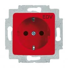 Busch-Jaeger 20 EUCQ/DV-217-101 SCHUKO® Steckdosen-Einsatz mit Aufdruck "EDV"