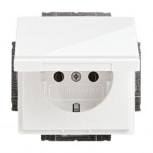 Busch-Jaeger future linear SCHUKO-Steckdose 20 EUK-84 mit Klappdeckel Studioweiß