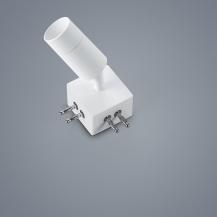 Helestra Vigo LED Lichtschienen Spot - 90° Verbinder in mattweiß dimmbar