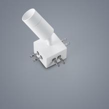 Helestra Vigo LED Strahler-T-Verbinder in mattweiß dimmbar