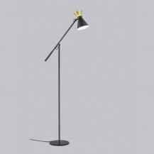 Helestra Stehleuchte LUK aus Aluminium in schwarz-gold dimmbar