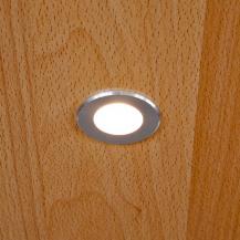 EVN LED Decken-Einbaustrahler mit warmweißem Licht  rund silber IP20 12V/DC 1.2W 3000K EinbauØ30
