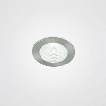 EVN LED Deckeneinbaustrahler rund chrom-sat. IP44 15W 3000K dimmbares warmweißes Licht feuchtraumgeeignet EinbauØ85