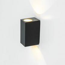 EVN 2-flammige LED Wandaußenleuchte eckig anthrazit IP54 warmweißes Licht