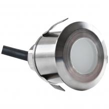 Schmaler EVN LED Bodeneinbauspot rund für Terrassenböden IP67 24V/DC 0.6W RGB EinbauØ30