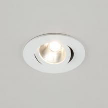EVN LED Decken-Einbaustrahler mit warmweißem Licht rund schwenkbar weiß IP20 3W 3000K 300lm 90Ra EinbauØ68