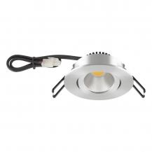 EVN P-LED Decken-Einbaustrahler mit warmweißem Licht & hoher Farbwiedergabe rund schwenkbar alu pol. IP20 3W 3000K 90Ra EinbauØ68