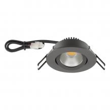 EVN P-LED Decken-Einbauleuchte mit warmweißem Licht  rund schwenkbar anthrazit IP20 350mA 3W 3000K 300lm 90Ra EinbauØ68