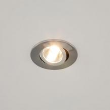 EVN P-LED Decken-Einbauleuchte mit warmweißem Licht rund schwenkbar dimmbar chrom IP20 6W 3000K 620lm 90Ra EinbauØ68