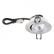 EVN P-LED Decken-Einbaustrahler mit warmweißem Licht & hoher Farbwiedergabe rund schwenkbar alu pol. IP20 6W 2700K 90Ra EinbauØ68