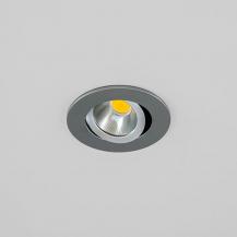 EVN P-LED Decken-Einbaustrahler mit warmweißem Licht rund schwenkbar chrom matt IP20 6W 3000K 620lm 90Ra EinbauØ68
