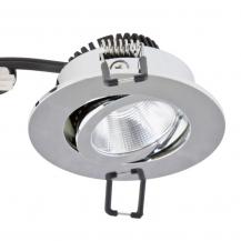 EVN LED Decken-Einbaustrahler mit warmweißem Licht dimmbar rund schwenkbar chrom IP20 8.4W 3000K 1010lm 90Ra EinbauØ68