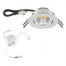 EVN COB-LED Deckeneinbauleuchte PC20D61140 | 6 W | 683 lm | 4000 K Neutralweiß | DALI-2 dimmbar | Chrom Einbaudurchmesser 68 mm