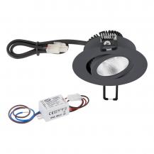 EVN P-LED Decken-Einbauleuchte mit warmweißem Licht dimmbar rund schwenkbar anthrazit (STL) IP20 3W 3000K 300lm 90Ra DIMM EinbauØ68