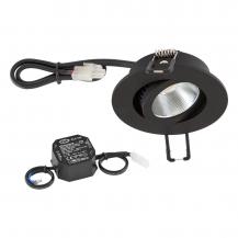 EVN LED Decken-Einbaustrahler mit warmweißem Licht dimmbar schwenkbar schwarz IP20 6W 3000K 90Ra EinbauØ68