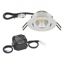 EVN LED Decken-Einbauleuchte mit warmweißem Licht dimmbar rund schwenkbar chrom IP20 6W 2700K 575lm 90Ra EinbauØ68