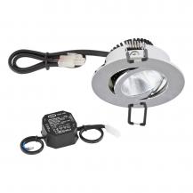 EVN P-LED Decken-Einbauleuchte mit neutralweißem Licht dimmbar rund schwenkbar chrom IP20 8.4W 4000K 1060lm 90Ra EinbauØ68