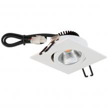 EVN P-LED Decken-Einbaustrahler mit universalweißem Licht quad. schwenkbar weiß IP20 8.4W 4000K 1060lm 90Ra EinbauØ68