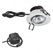 EVN LED Decken-Einbaustrahler mit neutralweißem Licht dimmbar rund schwenkbar chrom IP65 6W 3000K 620lm 90Ra EinbauØ68