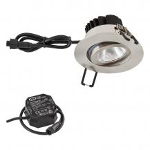EVN LED Decken-Einbaustrahler mit neutralweißem Licht dimmbar feuchtraumgeeignet schwenkbar IP65 6W 4000K 683lm 90Ra EinbauØ68 inkl. Netzgerät