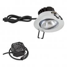 EVN LED Decken-Einbaustrahler mit warmweißem Licht dimmbar feuchtraumgeeigne  trund schwenkbar chrom matt IP65 8.4W 3000K 1010lm 90Ra EinbauØ68