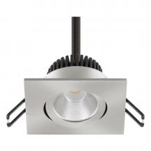 EVN P-LED Decken-Einbaustrahler mit warmweißem Licht dimmbar quad. schwenkbar EDS IP20 6W 3000K 528lm EinbauØ68