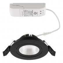 EVN PS54100902 COB LED Deckeneinbauleuchte 10W 3000K Schwarz schwenkbar IP54 • Einbaudurchmesser: 85 mm