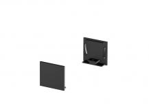 SLV 1000567 GRAZIA 20 Endkappe für GRAZIA Aufbauprofil standard, 2 Stk., flache Ausführung, schwarz