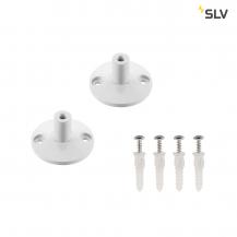 SLV 186301 WANDHALTER, für TENSEO Niedervolt-Seilsystem, kurz, weiß, 2 Stück