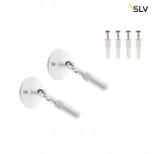 SLV 186311 WANDHALTER, für TENSEO Niedervolt-Seilsystem, lang, weiß, 2 Stück