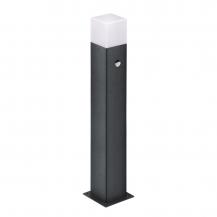 EVN WQM652715S FUMO Pollerleuchte E27 13W IP44 Anthrazit Aluminium mit Bewegungs- und Dämmerungssensor