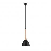 Bioledex Pendelleuchte im skandinavischen Design 18,5cm schwarz Metall, Holz