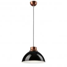 Bioledex Pendelleuchte Glaslampe 30cm schwarz mit Textiklabel