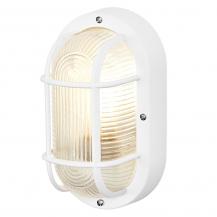 OSRAM Bulkhead Essential Oval E27 Wandleuchte & Deckenleuchte, Weiß, IP44, Schutzkorb, max. 10 W LED