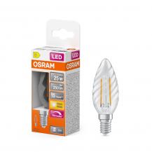 OSRAM E14 LED Superstar Classic BW 25 FILAMENT gedrehte Kerzen Lampe klar dimmbar 1,8W wie 25W warmweißes Licht