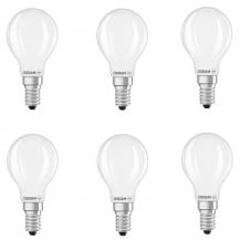 6er Sparpack OSRAM E14 LED Leuchtmittel matt dimmbar wie 60W universalweisses Licht