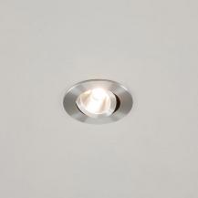 EVN P-LED Decken-Einbaustrahler mit warmweißem Licht & hoher Farbwiedergabe rund schwenkbar alu pol. IP20 6W 3000K 90Ra EinbauØ68