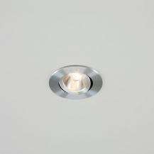 EVN P-LED Decken-Einbaustrahler mit warmweißem Licht & hoher Farbwiedergabe und veränderb. Farbtemperatur rund schwenkbar alu pol. IP20 350mA 6W 3000K-2000K 90Ra EinbauØ68