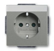 Busch-Jaeger 20 EUCNB-803 SCHUKO® Steckdosen-Einsatz mit Beschriftungsfeld/erh. Berührungsschutz