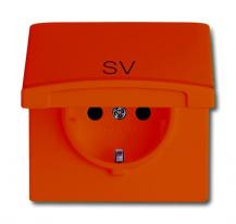 Busch-Jaeger 20 EUGKB-14-101 SCHUKO® Steckdosen-Einsatz mit Klappdeckel und Aufdruck