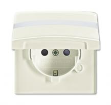 Busch-Jaeger 20 EUGKBN-32-101 SCHUKO® Steckdosen-Einsatz mit Klappdeckel und Beschriftungsfeld