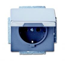 Busch-Jaeger 20 EUK-866 SCHUKO® Steckdosen-Einsatz mit Klappdeckel